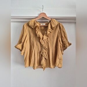 SOLD: Doen Henri Blouse In Wheat Size XS